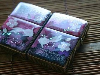 【送料無料】匠の技！和柄ペアzippo「雨」(ペア2個セットの画像