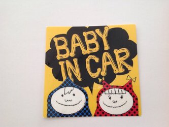 BABY IN CAR ステッカー 男の子女の子の画像