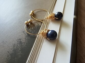 lapis lazuliイヤリング（ノンホールピアス）の画像