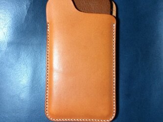 栃木レザーのiPhone8／iPhone7/ スリーブケース。の画像
