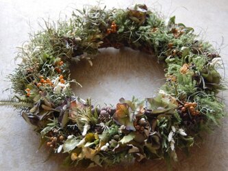 クリスマスリース　「冬に想う」の画像
