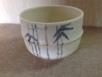 志野焼茶碗（竹林）の画像
