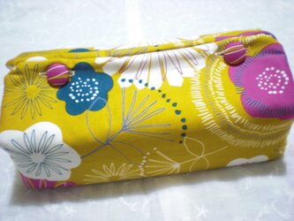 ご予約品　ティッシュカバー　夏花　黄色の画像