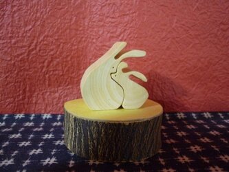 仲良しうさぎの画像