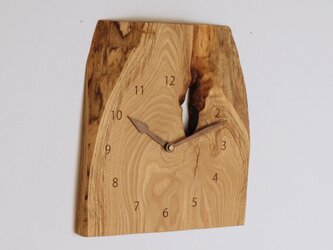 木製 掛け時計 栗材9の画像