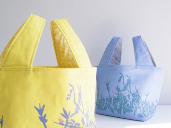 森のバッグ（blue／lining white1）の画像