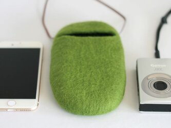 iPhoneポシェット cocoon（グリーン）Lサイズの画像
