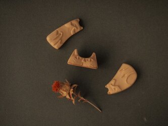 キャトラリーレストトリオ　 ミルキーオレンジ　　Catleryrest trio　Milky orangeの画像