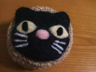 黒ネコちゃんの小物入れの画像