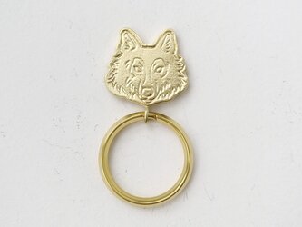 狼キーホルダーの画像