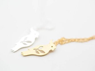 オカメインコネックレス ゴールド / 鳥グッズ 鳥雑貨の画像