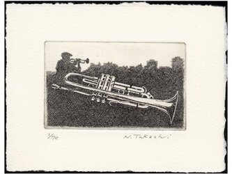 トランペット・2015 / 銅版画 (額なし）の画像