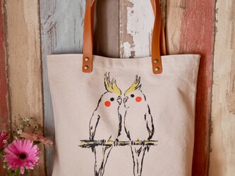 オカメインコのシンプルトートバッグ ＊再販＊の画像
