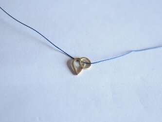 k18 丸＆しずく型 necklace　blueの画像