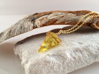 バルト海産グリーンアンバー（琥珀）K14GF Necklaceの画像
