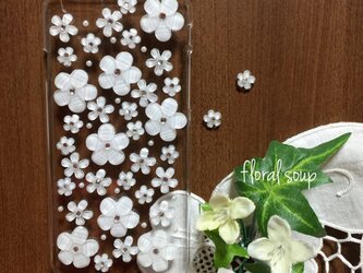 キラキラ フラワーモチーフいっぱい iPhoneケースの画像