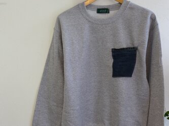 リメイクスウェットトレーナー　denim pocket Sの画像