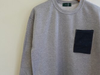 リメイクスウェットトレーナー　denim pocket Mの画像