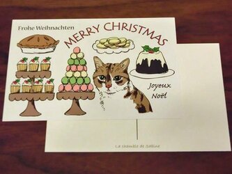 クリスマスのお菓子＆猫＊３枚組の画像