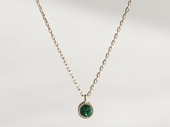 Emerald birthstone necklace [P033K10EM]の画像