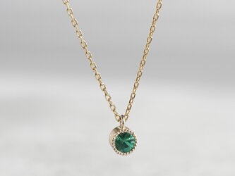 K10 Emerald birthstone necklace [P033K10EM]