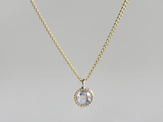 Moonstone birthstone necklace [P033K10RM]の画像