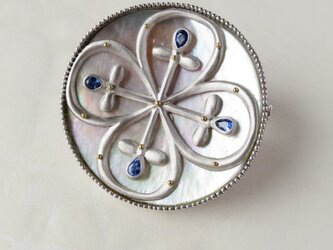 ＳＶ　 Sapphire Button  ブローチの画像
