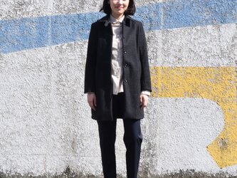 unisex wool melton coatの画像