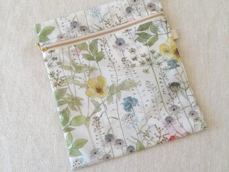 リバティのお着替えポーチ＊イルマ(Irma)＊レッド&イエローの画像