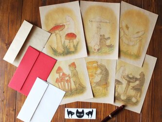 猫とネコの6種のレターセットの画像