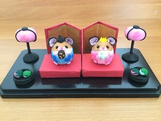 【受注生産】ハムスターのひな人形の画像
