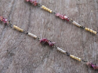 Twilight『Pebble 〜Pink Tourmaline〜』さざれネックレスの画像