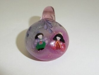 お雛様のペンダントトップ（藤）の画像