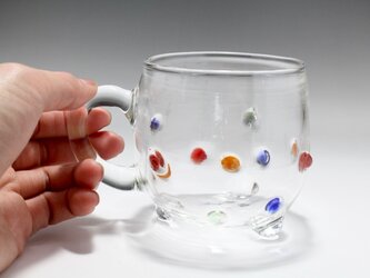 『ガラスカップ（取っ手部分ストレート）』耐熱ガラスの画像