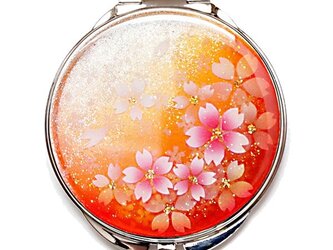 丸ミラー　橙桜　コンパクトミラーの画像