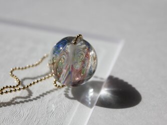 蜻蛉玉＊虹色ネックレス〈陽炎〉〈A-21〉の画像