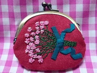 お花づくし　がま口財布の画像