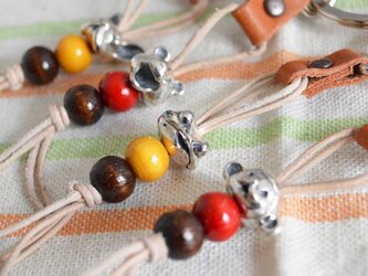 かえるちゃんのウッドビーズキーホルダー【再入荷】の画像