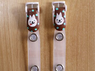 手描きバンドクリップ２個セットJ⭐︎移動ポケットなどにの画像