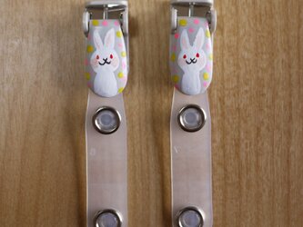 手描きバンドクリップ２個セットK⭐︎移動ポケットなどにの画像
