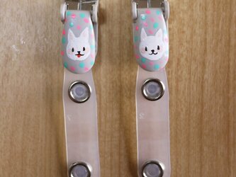 手描きバンドクリップ２個セットP⭐︎移動ポケットなどにの画像