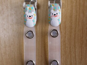 手描きバンドクリップ２個セットV⭐︎移動ポケットなどにの画像