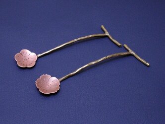 ティースプーン2本セット（桜、梅）の画像