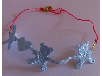 Bracelet:bear(baby blue)の画像