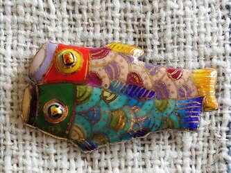 七宝焼ブローチ 鯉のぼりの画像