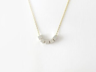 マットシルバーメタルネックレス No.702の画像
