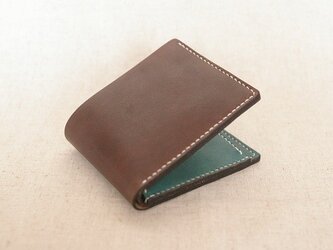 二つ折り財布《Brown & Green》の画像