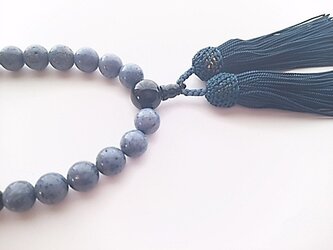 【オーダーメイド商品】ブルーコーラルとオニキスの念珠の画像