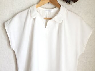 【ご予約商品】Ｗリネン　襟付きブラウスの画像