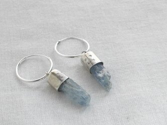 Aquamarine Hoop Pierce　Sterling Silver